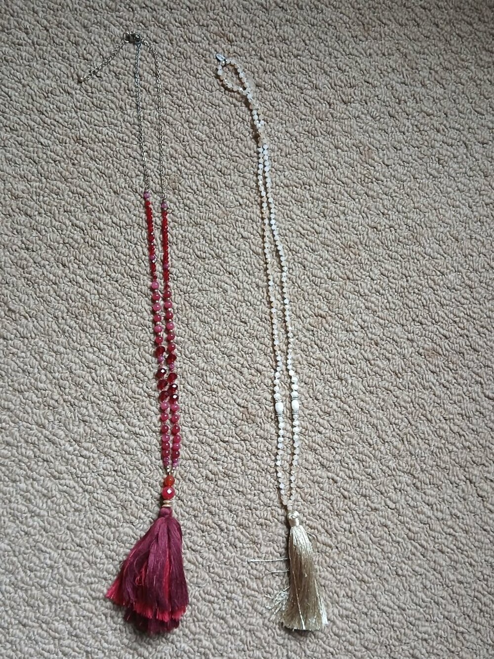 Set of 2 tassel necklaces